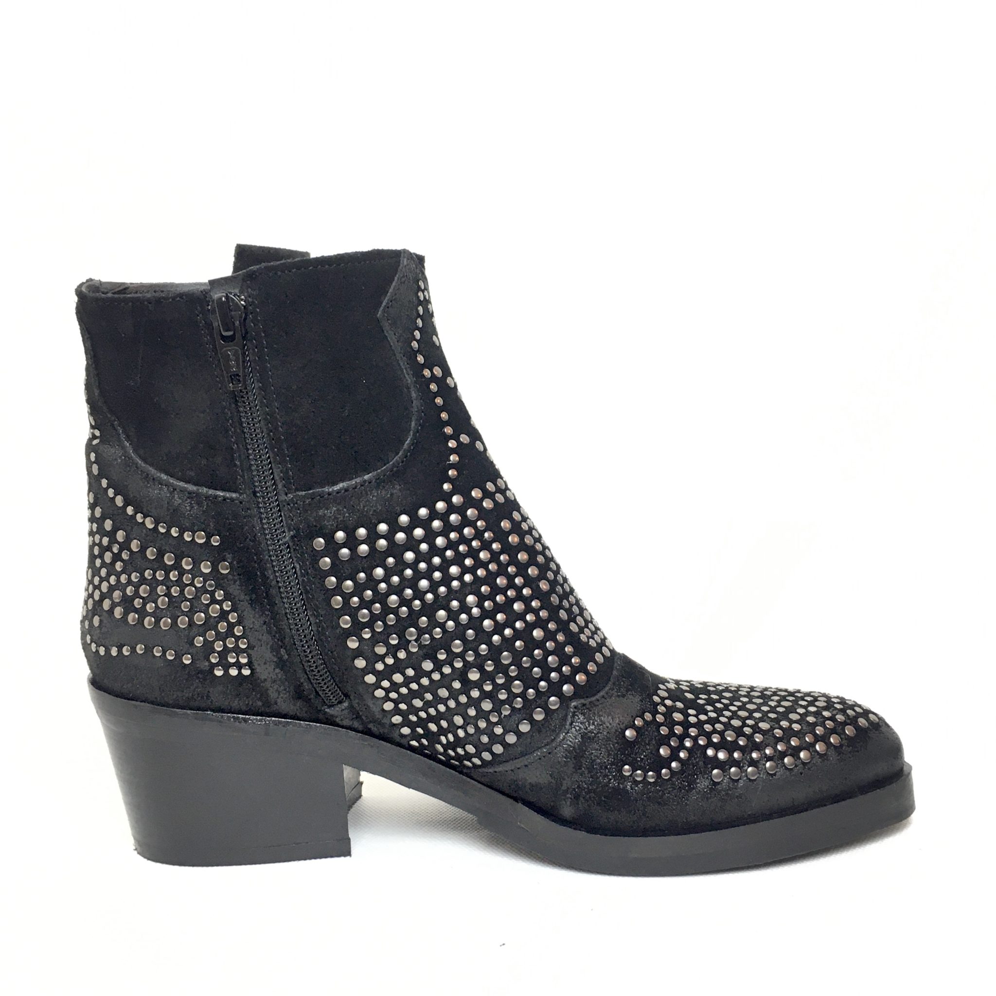 zero poesia texano corto mini borchie crosta nero (4)