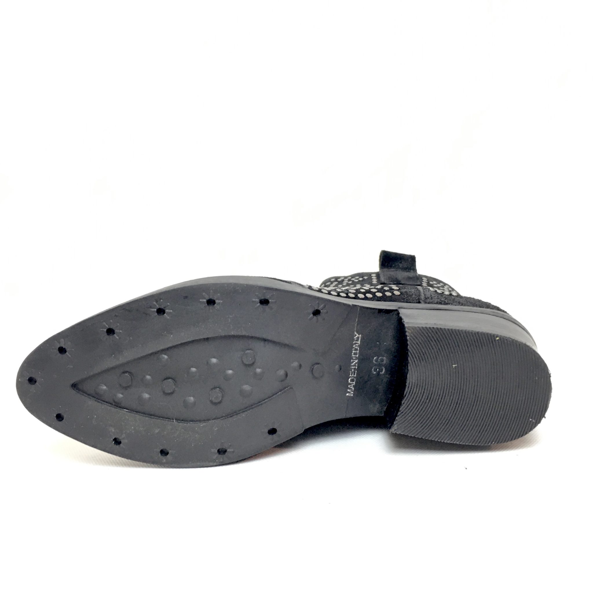 zero poesia texano corto mini borchie crosta nero (5)