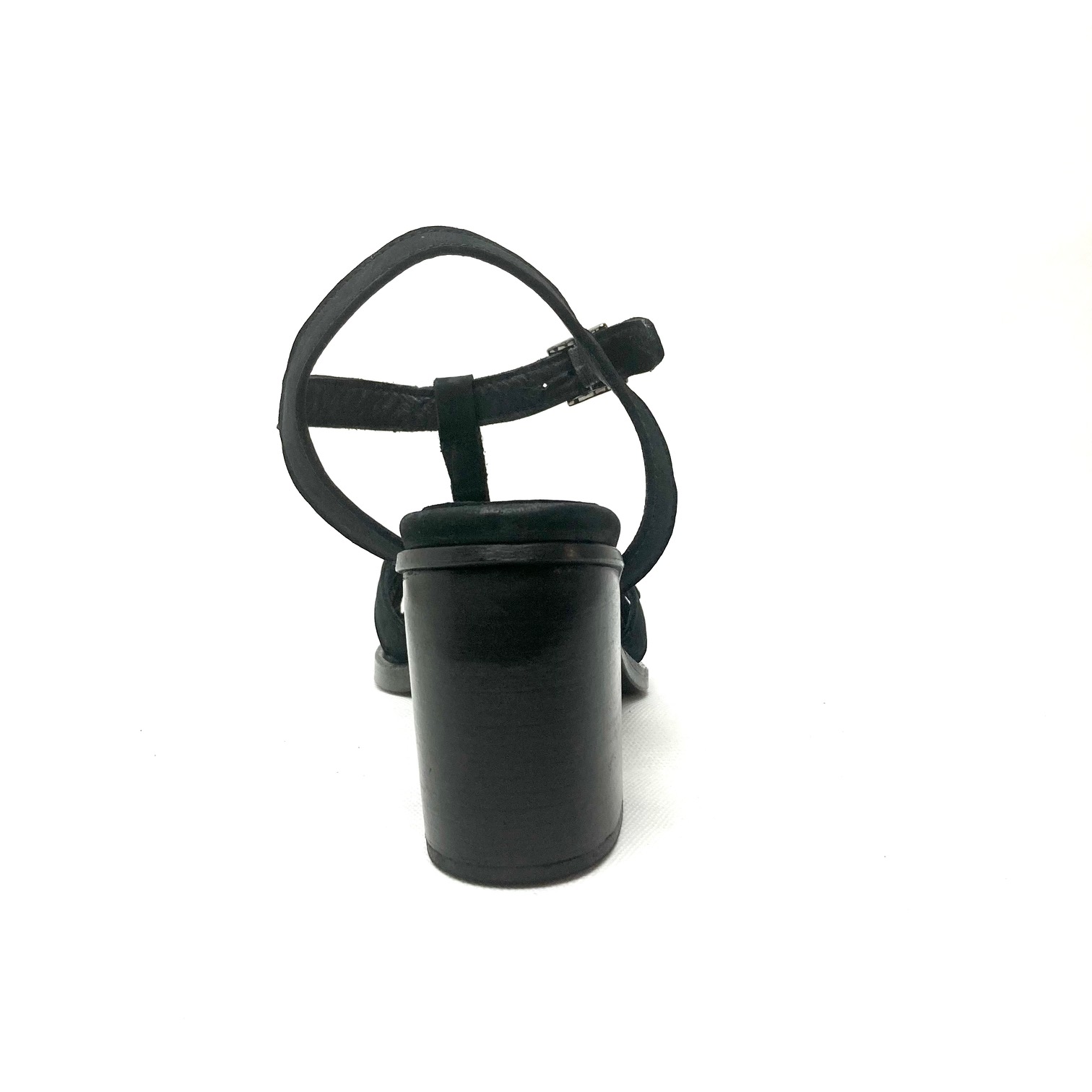 Hundred100 W857-03 sandalo fibbia nabuk nero (4)