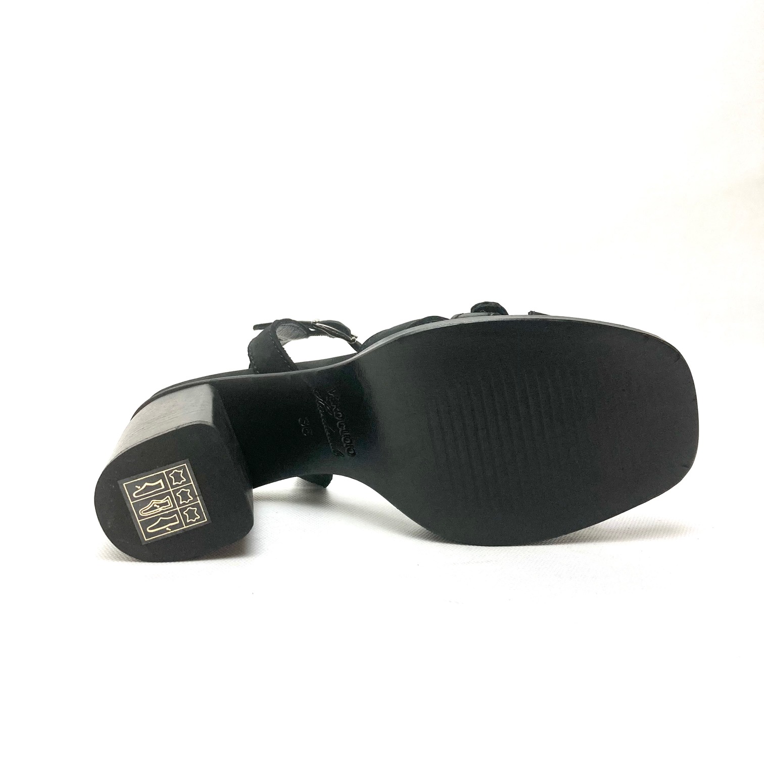 Hundred100 W857-03 sandalo fibbia nabuk nero (5)