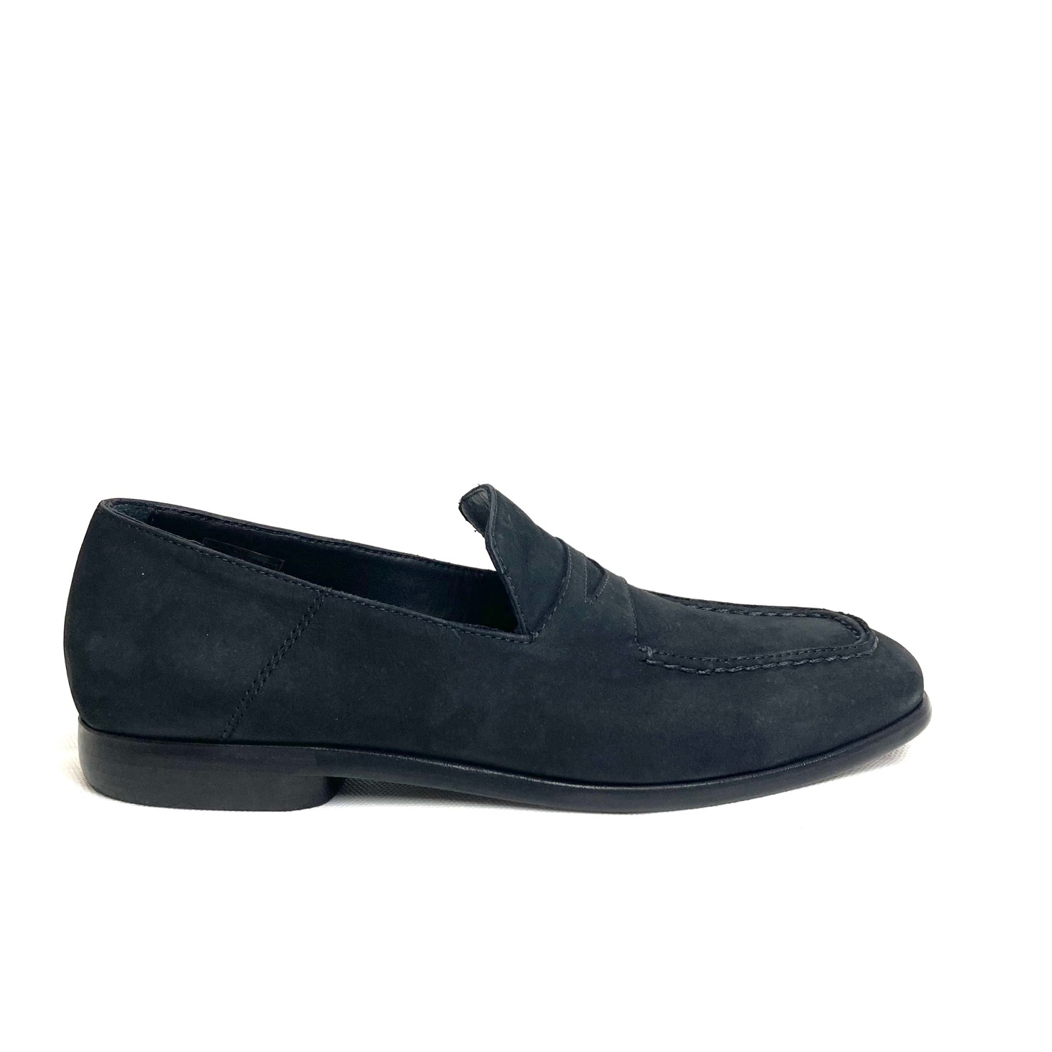 Hundred100 W962-01 mocassino nabuk nero (1)