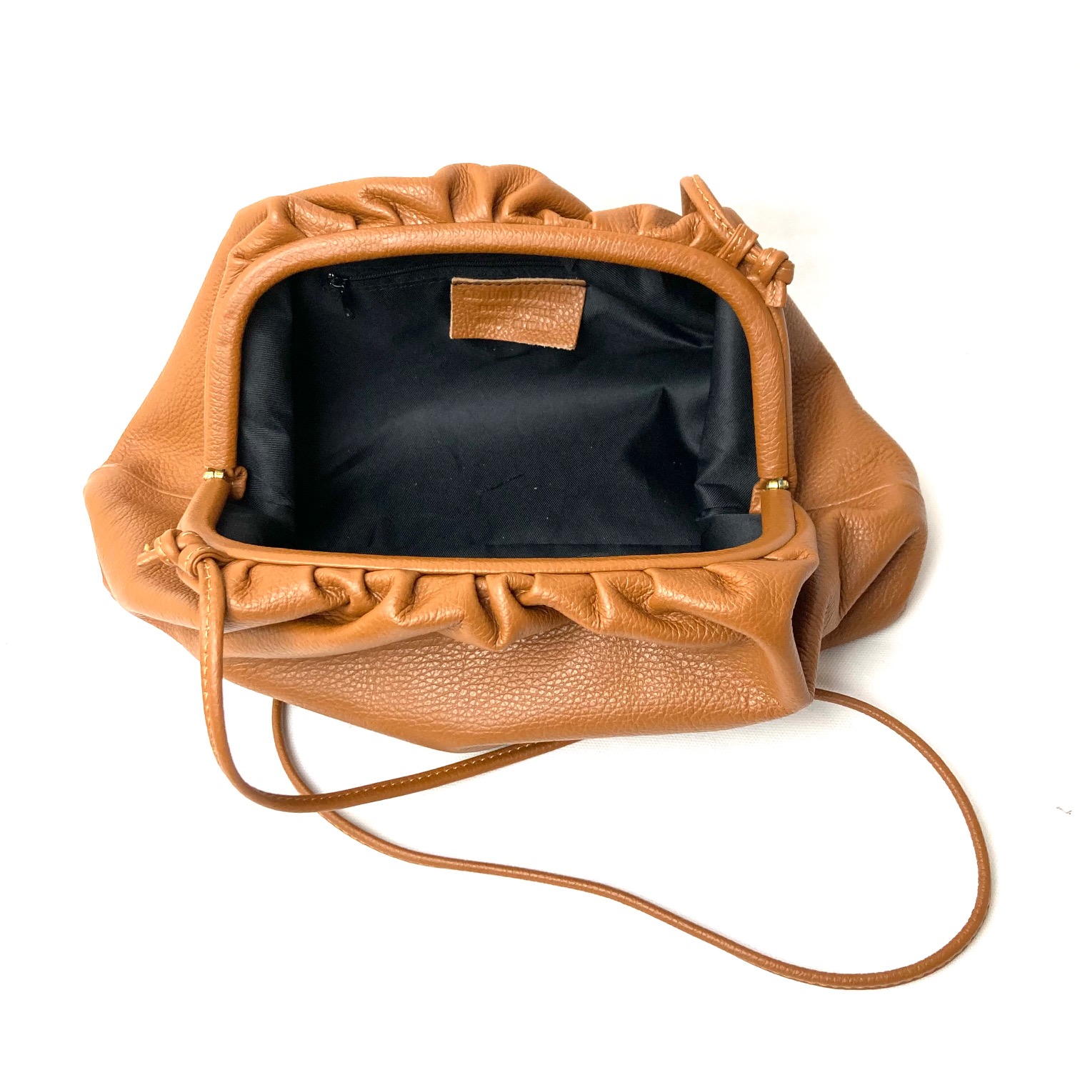 L.G. Bags borsa pelle tracolla pochette arricciata (10)