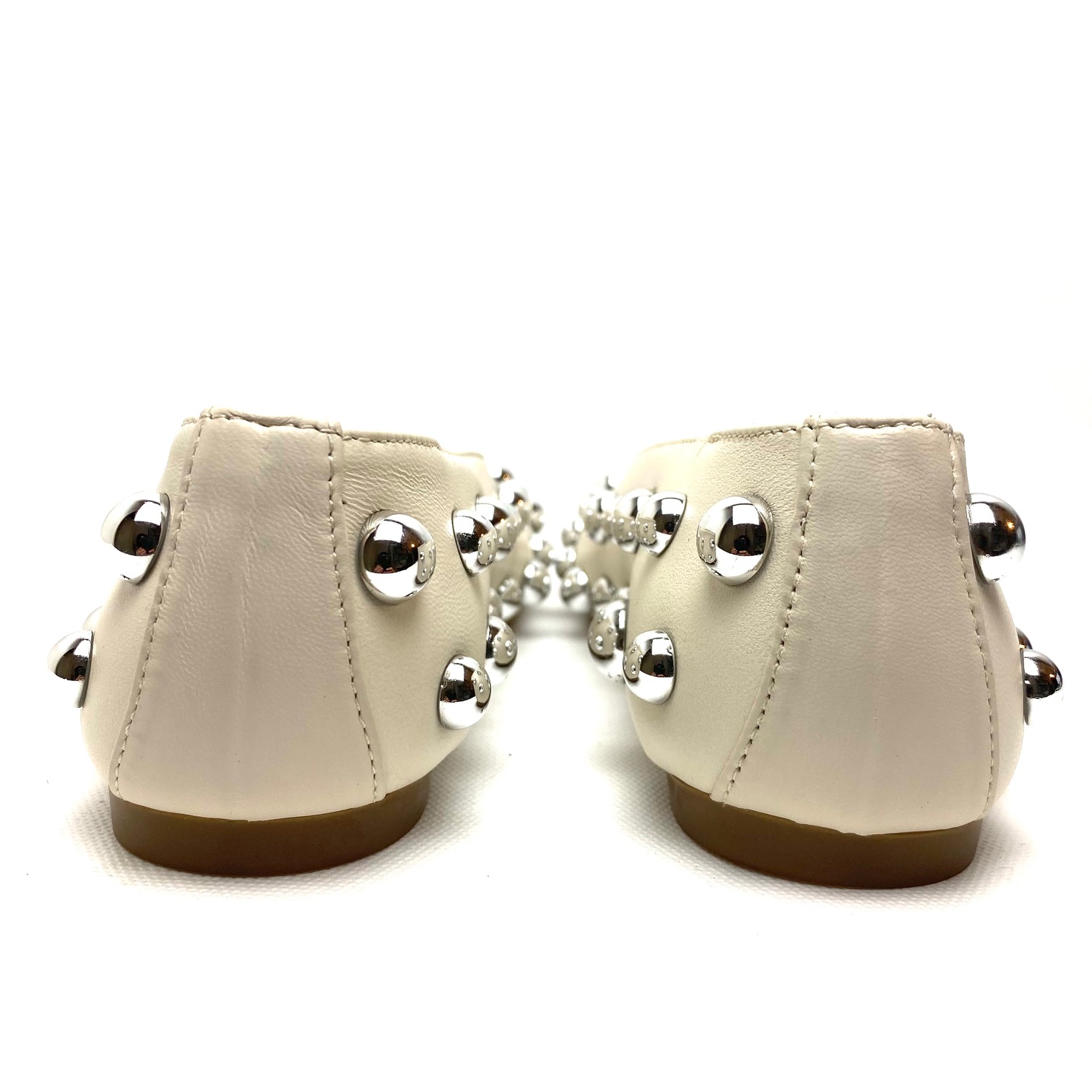 Ranyè art. BallBoll ballerina nappa burro con borchie argento (4)