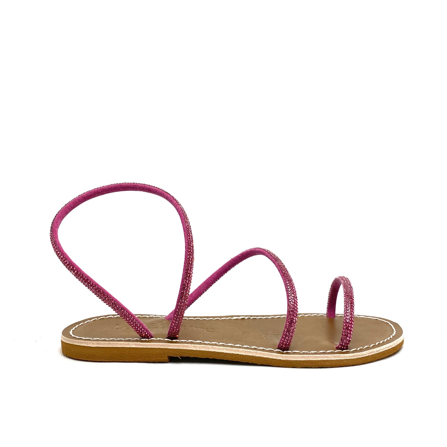 Le Salentine art. 1129 sandalo flat tubolare strass (2)