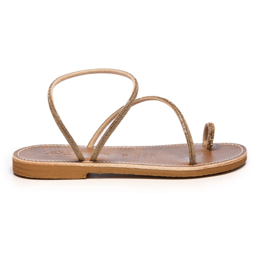 Le Salentine art. 1130 sandalo infradito flat tubo strass (1)