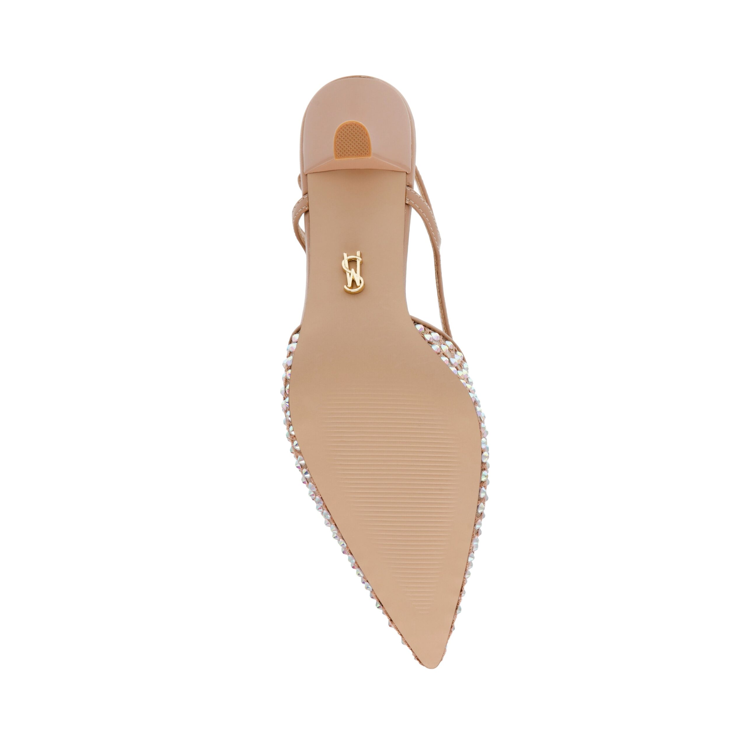 Steve Madden art. LEGACI slingback nude con strass riflessi multicolor (5)