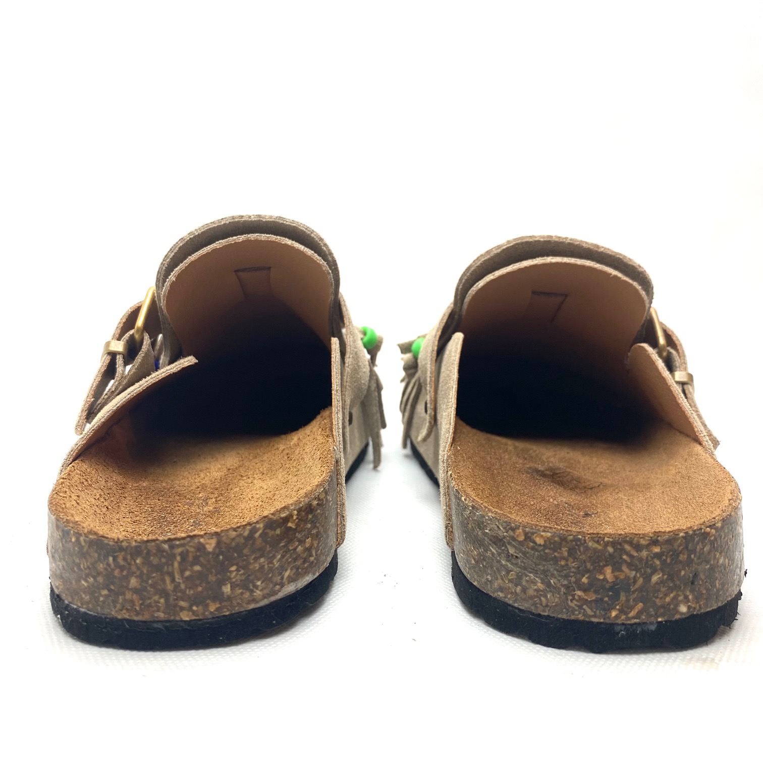 Ranyè art. Shakira sabot frange camoscio radice (2)