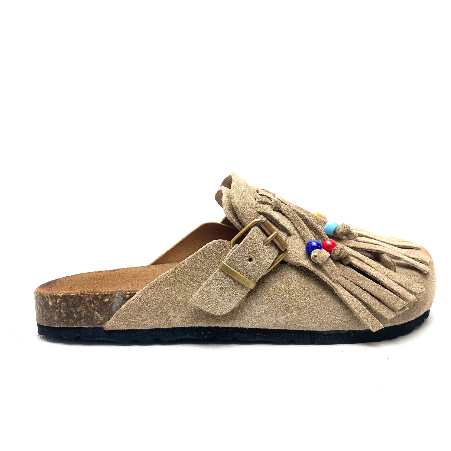 Ranyè art. Shakira sabot frange camoscio radice (3)