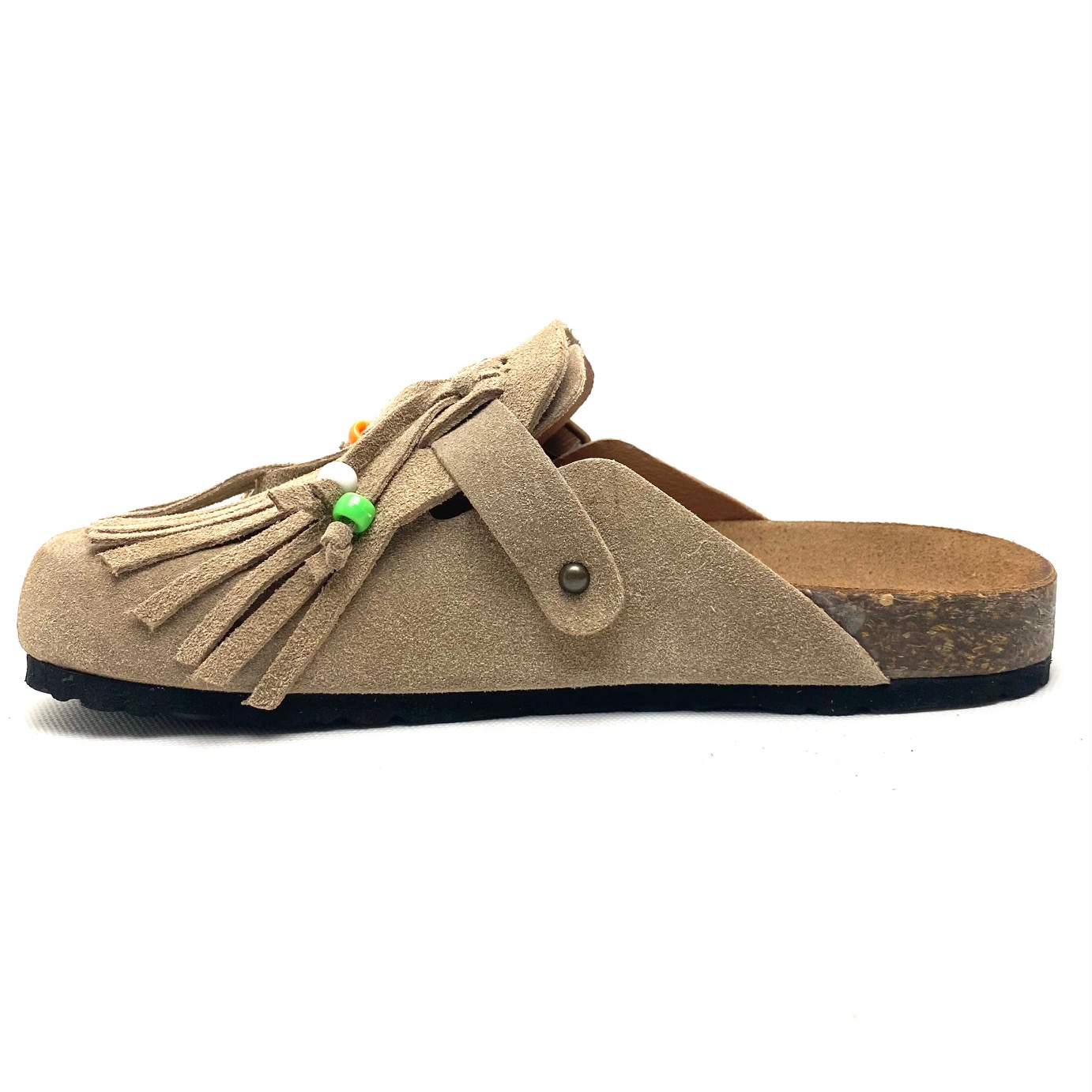 Ranyè art. Shakira sabot frange camoscio radice (4)